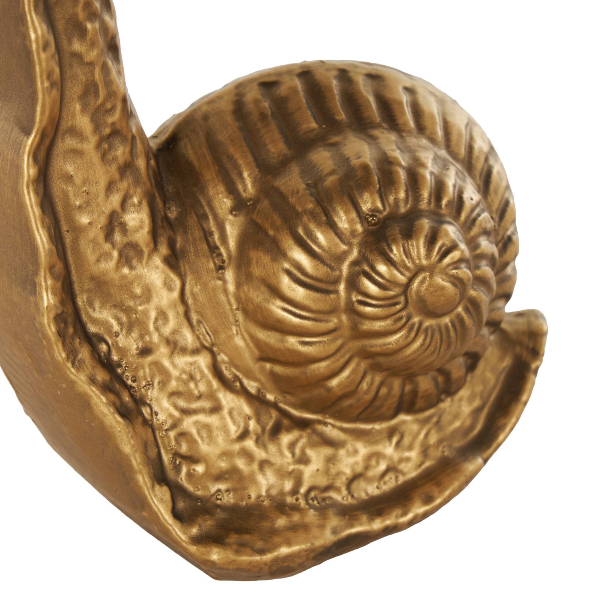 7" Gold Metal Snail Standing Bookends, 2ct.